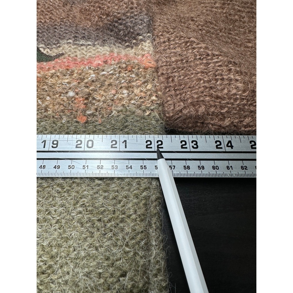 Rosemarie B Sweater Womens Large Brown Mohair Hand Knitted Landscape Ireland - Picture 7 of 8